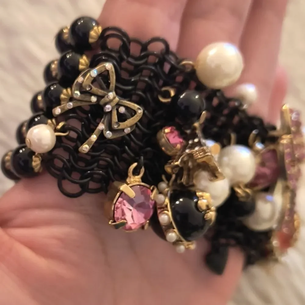 Betsey Johnson Paris Charms Statement Bracelet